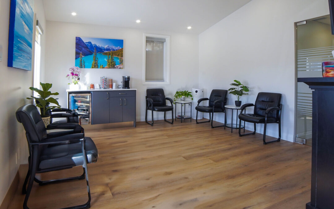 upgraded waiting room at dentist office